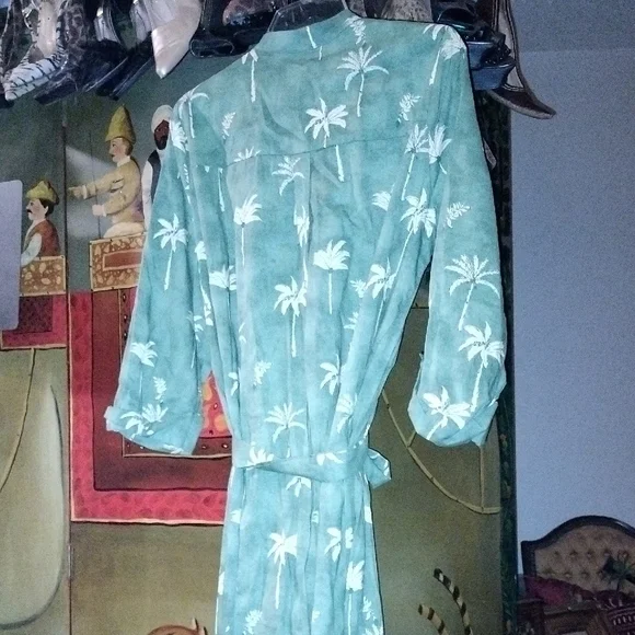 Zara Green Tropical Print Blouse - Picture 5 of 7